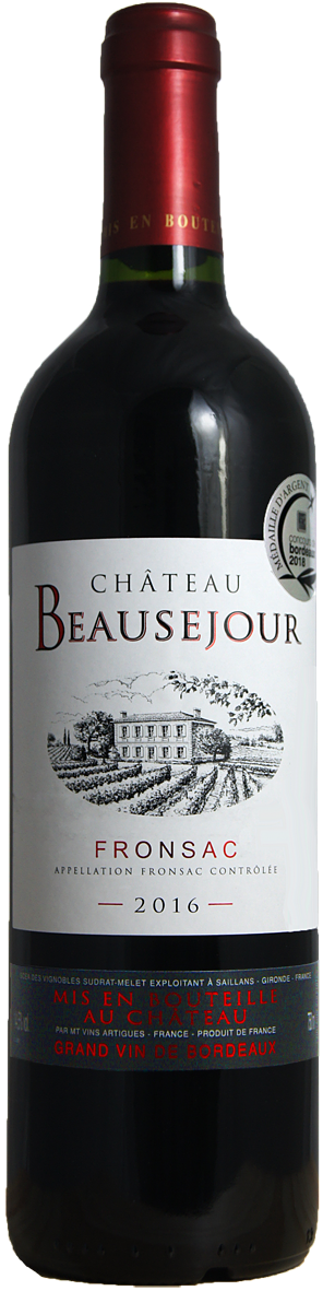 Chateau Beausejour rouge Fronsac AOC 2020, 0.75l